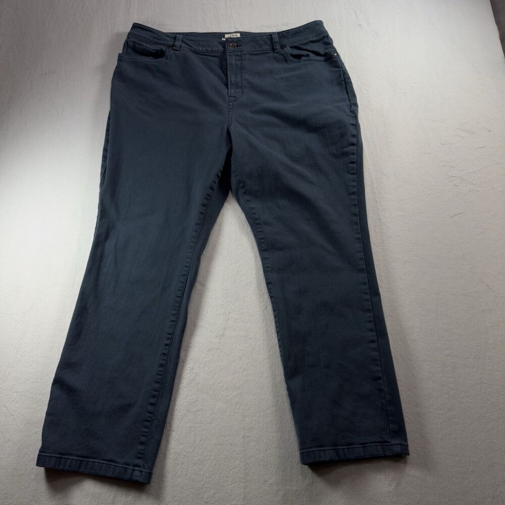 LL Bean Jeans Women's Size 18 Classic Fit Denim Stretch Color Green